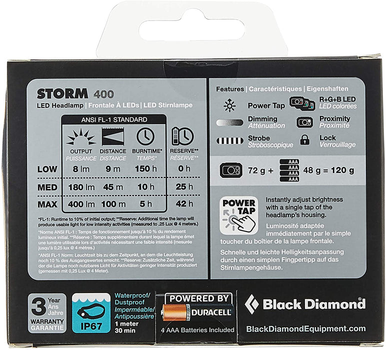 Black Diamond Storm 400 Headlamp, Unisex