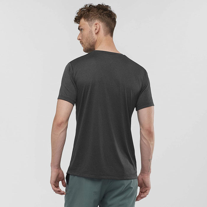 Salomon Men's Standard Agile Graphic TEE M, alloy/Heather
