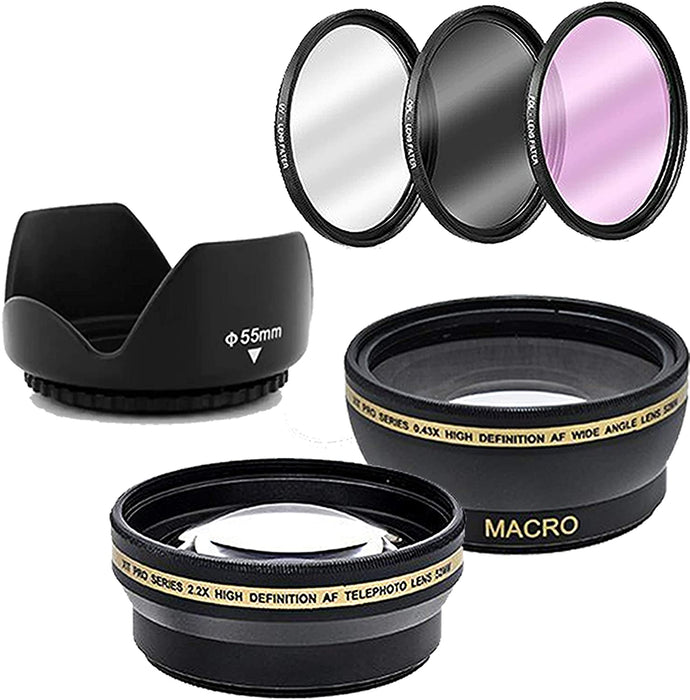 Nikon D5300 DSLR Camera with 18-55mm VR and 70-300mm Lenses + 128GB Card, Tripod, Flash, and More (20pc Bundle)