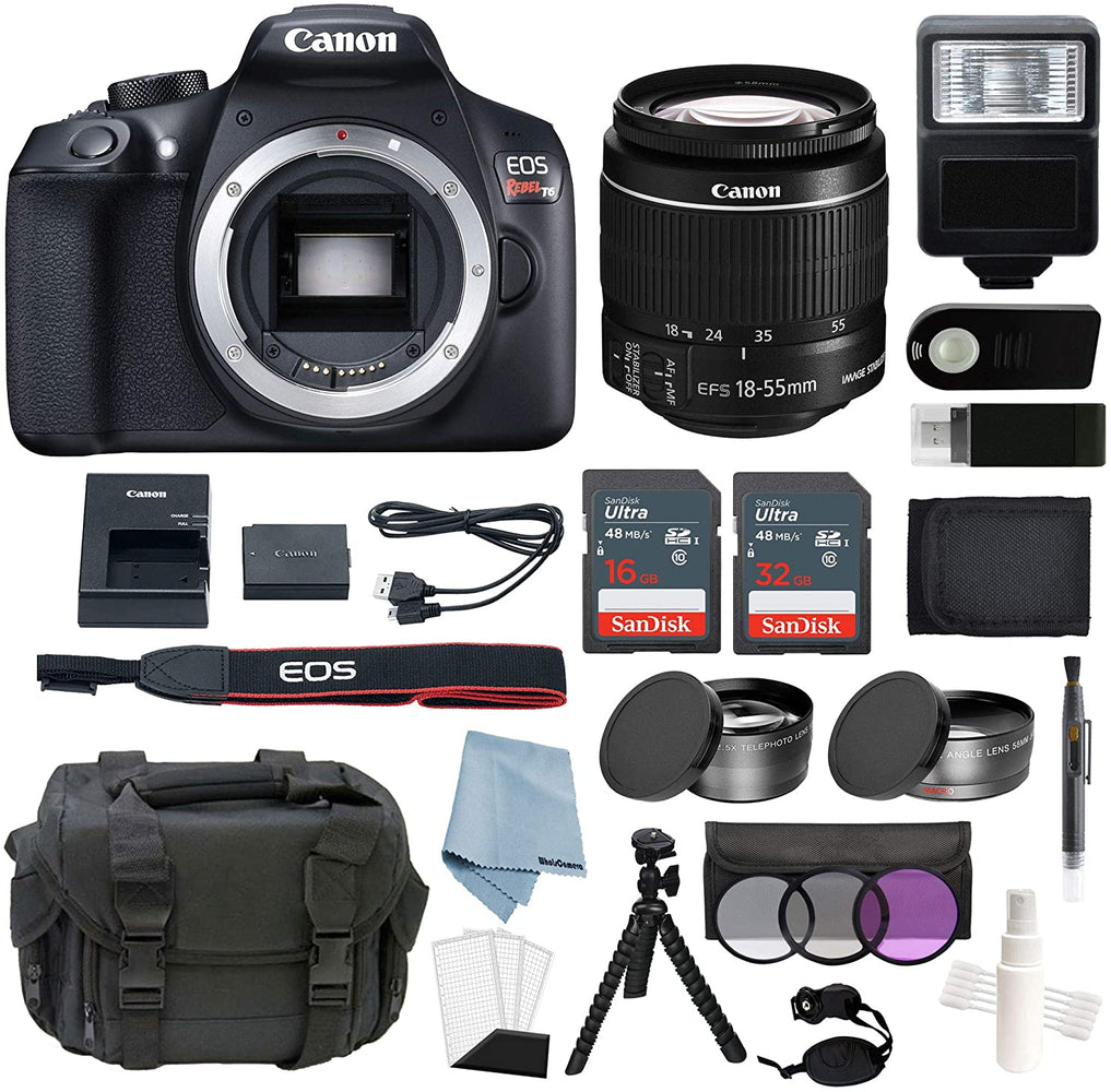 Canon EOS Rebel T6 Bundle With EF-S 18-55mm f/3.5-5.6 IS II Lens + Advanced Accessory Kit - Including EVERYTHING You Need To Get Started