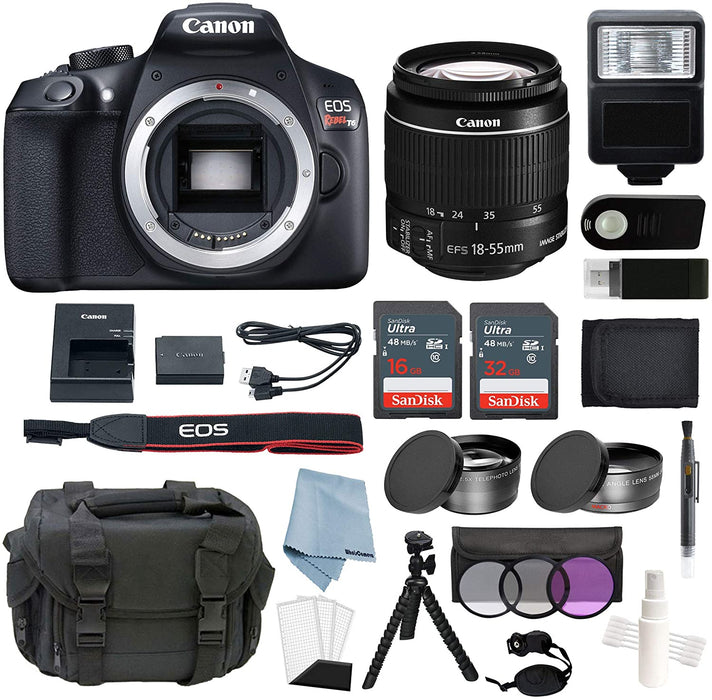 Canon EOS Rebel T6 Bundle With EF-S 18-55mm f/3.5-5.6 IS II Lens + Advanced Accessory Kit - Including EVERYTHING You Need To Get Started