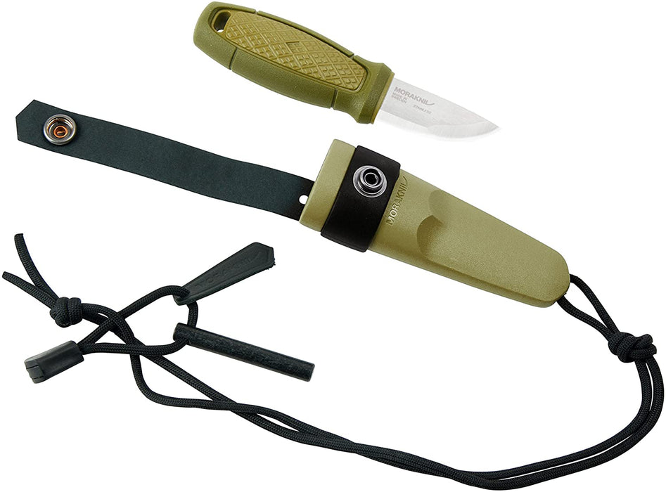 Morakniv Eldris Fixed-Blade Pocket-Sized Knife with Sandvik Stainless Steel Blade, Lanyard and Firestarter