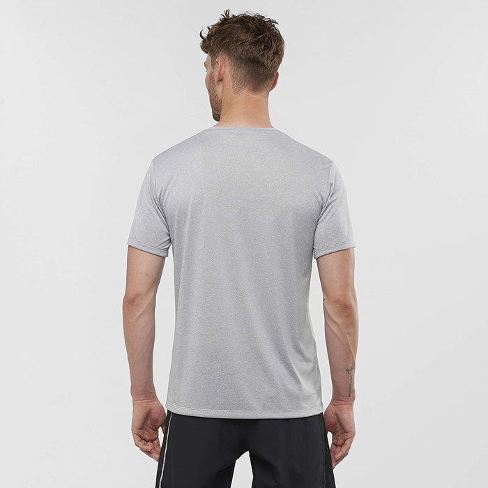 Salomon Men's Standard Agile Graphic TEE M, alloy/Heather