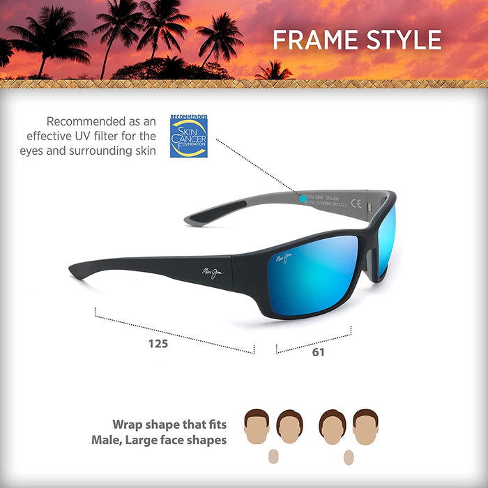 Maui Jim Men's Local Kine Wrap Sunglasses