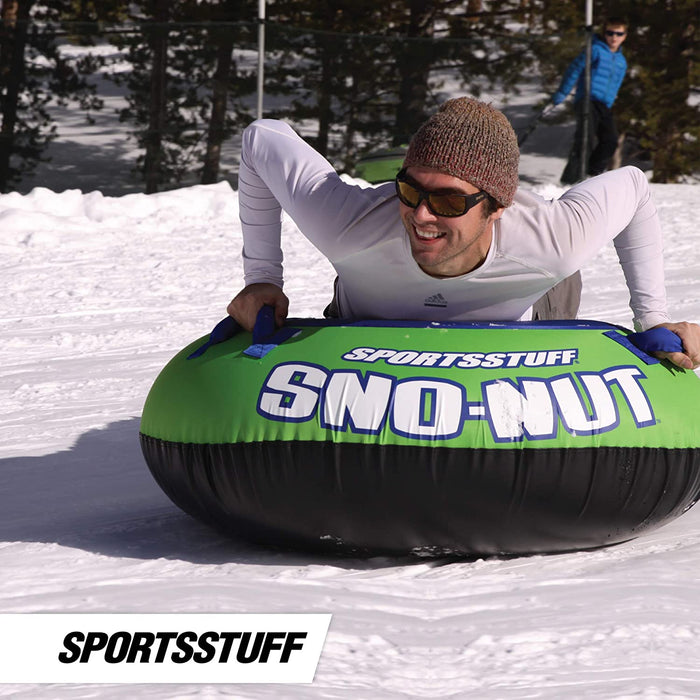 Sportsstuff Sno-Nut Inflatable Snow Tube/Sled with Ultra Durable Nylon Cover