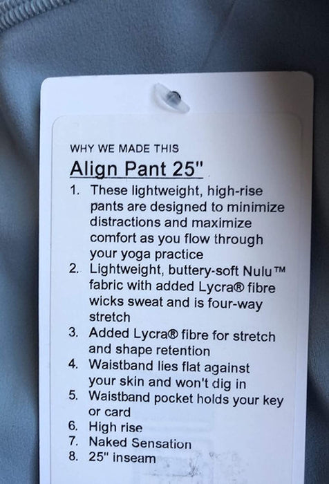 Lululemon Align Pant 25" - BUCA (Blue Cast)