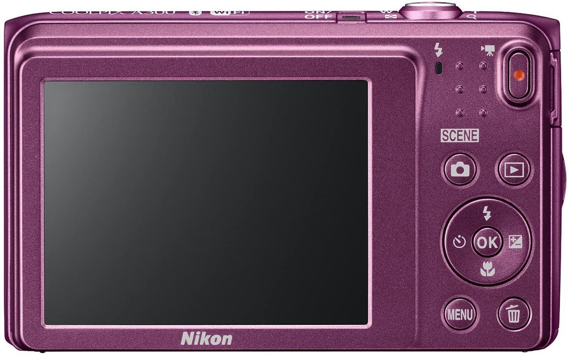 Nikon Coolpix 300 20MP Digital Camera (Pink) International Model