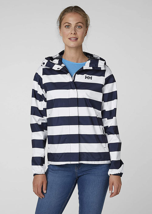Helly-Hansen womens Bray Lightweight Hooded Waterproof Windproof Breathable Print Shell Rain Coat Jacket