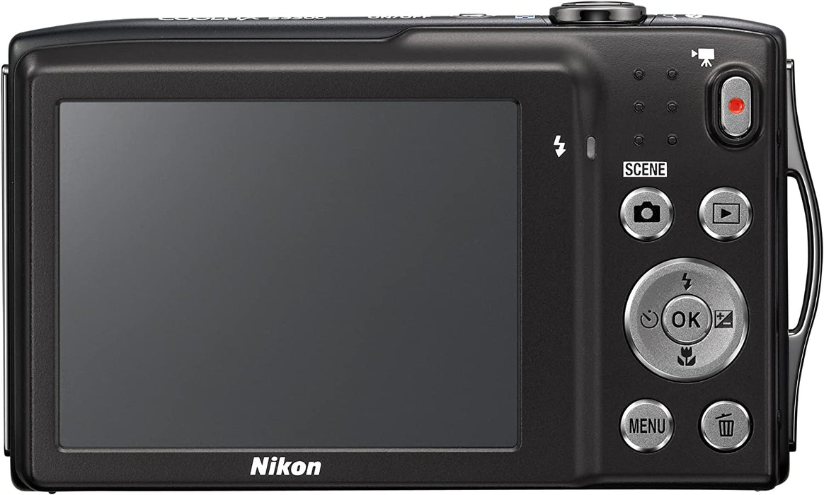 Nikon COOLPIX S3300 16 MP Digital Camera with 6x Zoom NIKKOR Glass Lens and 2.7-inch LCD (Black)