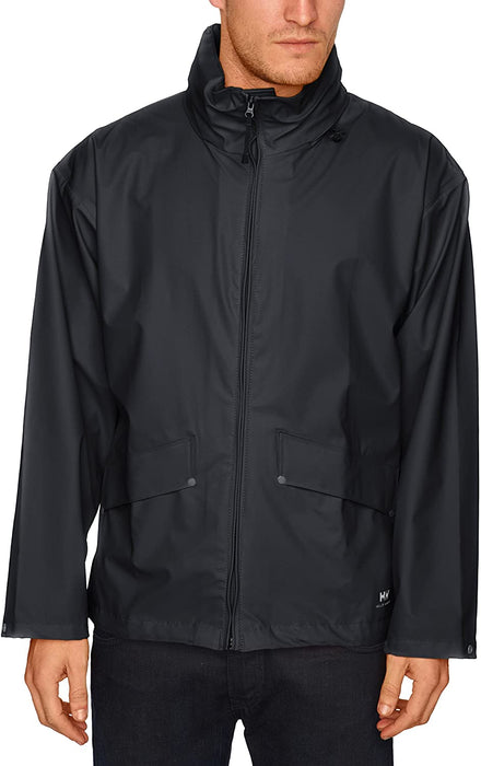Helly Hansen Men's Voss Windproof Waterproof Rain Coat Jacket with Stowable Hood