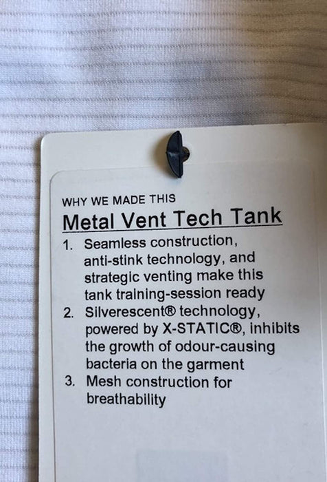 Lululemon Metal Vent TECH Tank - WHWH (White/White)