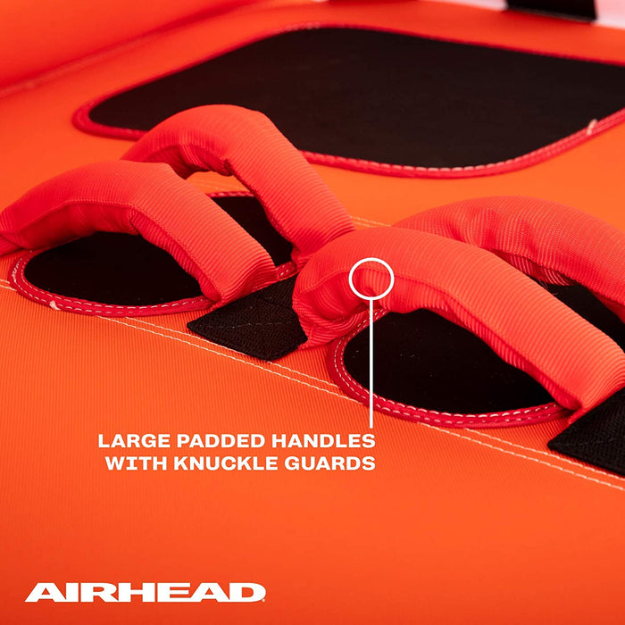 Airhead Great Big Mable | 1-4 Rider Towable Tube for Boating, Orange, Red, Yellow
