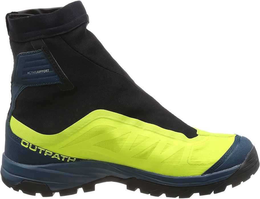 SALOMON Outpath Pro GTX Hiking Boot - Men's Lime Punch/Reflecting Pond/Black, US 7.0/UK 6.5