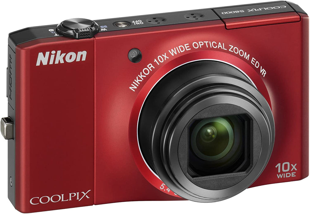 Nikon Coolpix S8000 14.2MP Digital Camera with 10x Optical Vibration Reduction (VR) Zoom and 3.0-Inch LCD (Black)