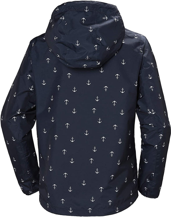 Helly-Hansen womens Bray Lightweight Hooded Waterproof Windproof Breathable Print Shell Rain Coat Jacket