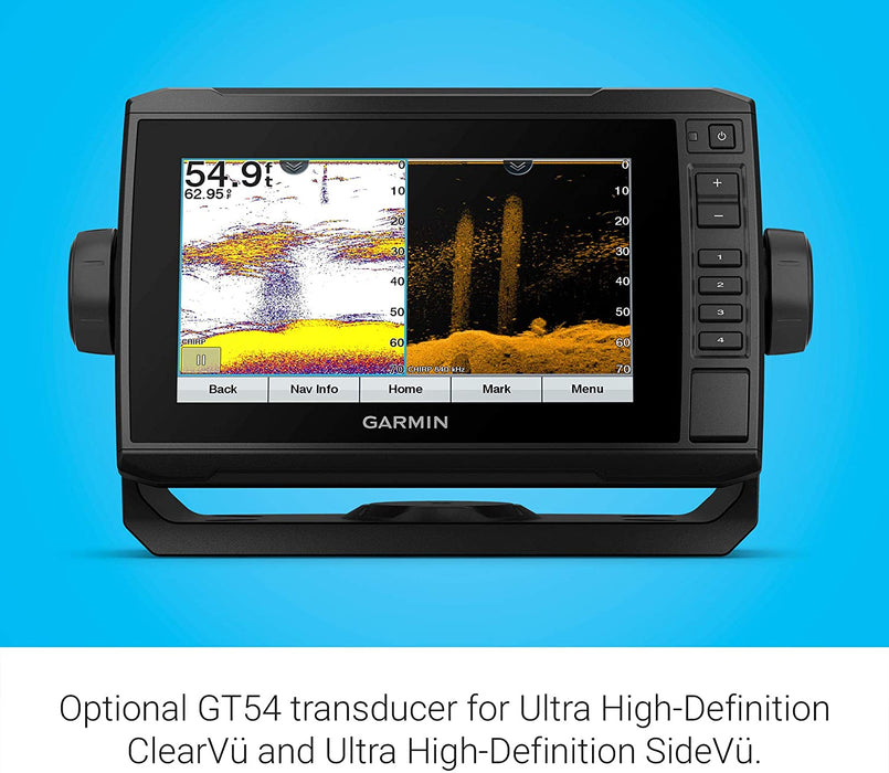 Garmin ECHOMAP UHD 74SV, 7" Keyed-Assist Touchscreen Chartplotter with U.S. BlueChart G3