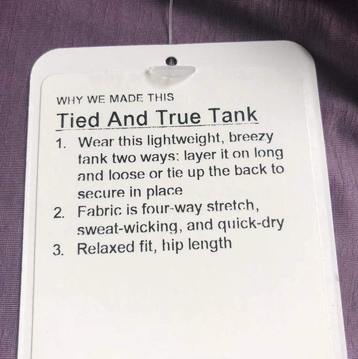 Lululemon TIE N True Tank - SMKM (Smoked Mulberry)