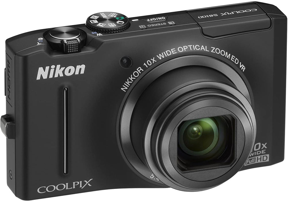 Nikon Coolpix S8100 12.1 MP CMOS Digital Camera with 10x Optical Zoom-Nikkor ED Lens and 3.0-Inch LCD (Black)