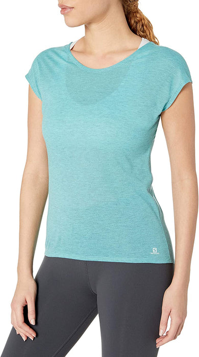 Salomon Women's Standard Comet Short Sleeve TEE W, black/ebony/Heather