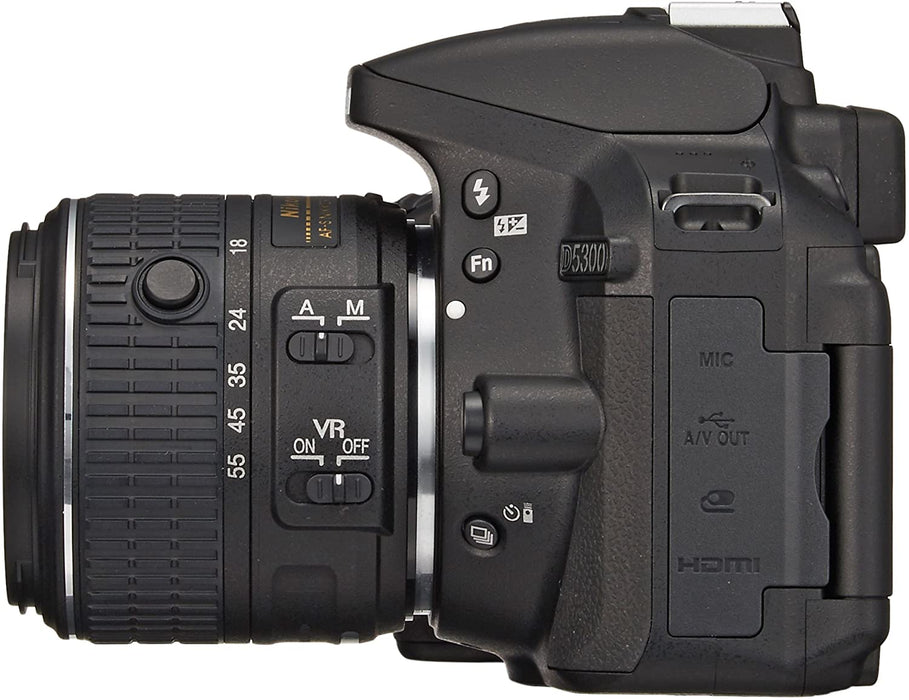 Nikon D5300 24.2 MP CMOS Digital SLR Camera Double Zoom Lens Kit with 18-55mm f/3.5-5.6G ED VR II + 55-200mm f/4.5-5.6G - International Version (No Warranty)