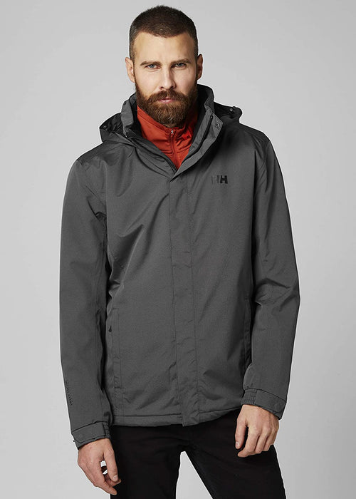 Helly Hansen Men's Waterproof Dubliner Insulated Jacket with Packable Hood for Cold Weather