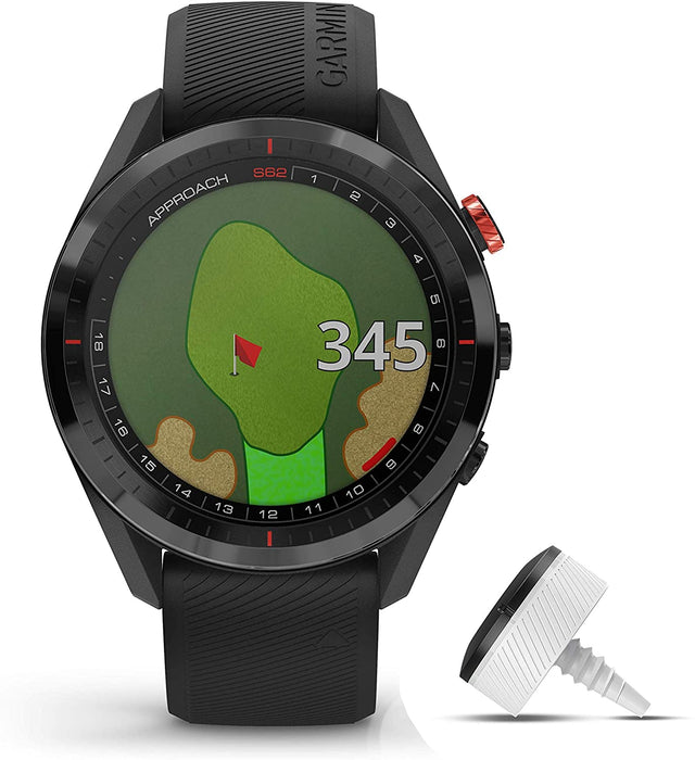 Garmin Approach S62, Premium Golf GPS Watch, Built-in Virtual Caddie, Mapping and Full Color Screen