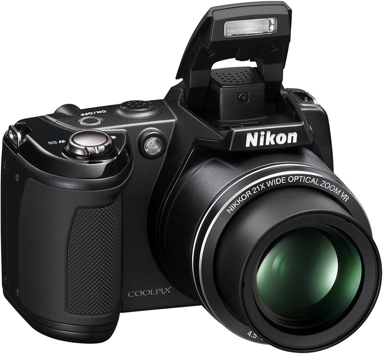 Nikon Coolpix L310 14.1MP Digital Camera with 21x Optical Zoom - BLACK
