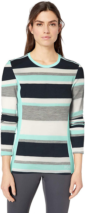 Helly-Hansen Women's W Merino Wool Mid Graphic Long-Sleeve Baselayer Top