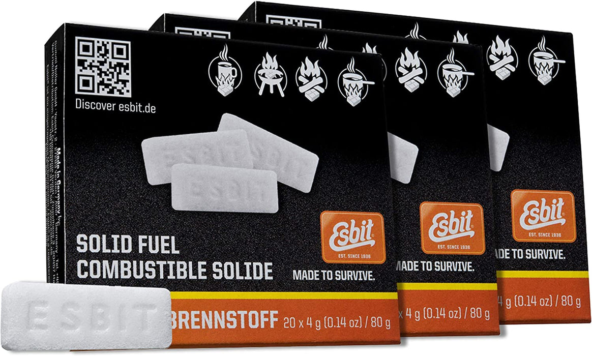 Esbit 1300-Degree Smokeless Solid Fuel Tablets for Hobby, Outdoor, and Emergency Use
