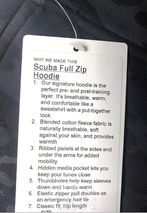 Lululemon Scuba Hoodie Full Zip - ICMG (Incognito Camo Multi Grey)