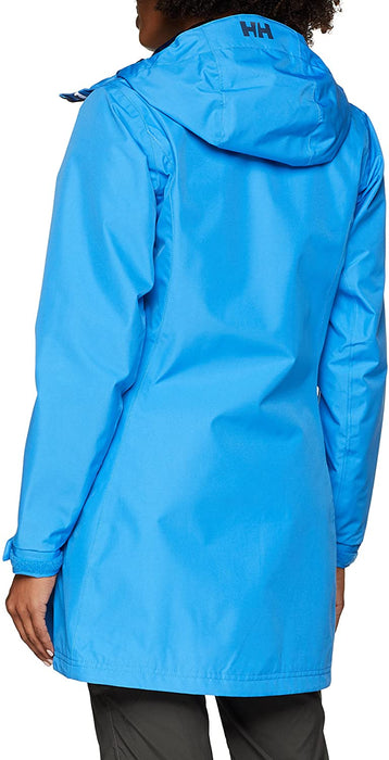Helly Hansen Women's Long Belfast Lightweight Waterproof Windproof Breathable Raincoat Jacket with Hood