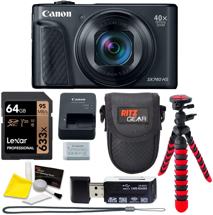 Canon PowerShot SX740 Point and Shoot Camera Bundle