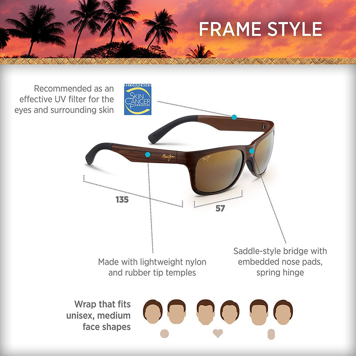 Maui Jim Kahi Wrap Sunglasses