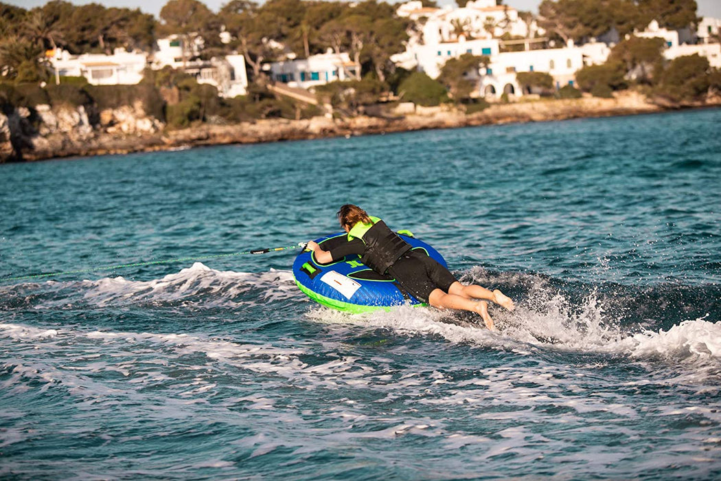 Jobe Breeze 1 Person Towable - Blue - Unisex - A Convenient Quick-Rope Connector Allows Easy Rope Connection and Detachment