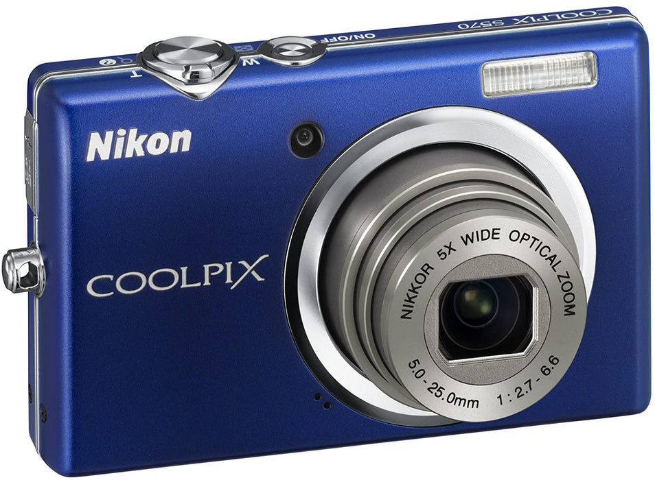 Nikon Coolpix S570 12MP Digital Camera with 5x Wide Angle Optical Vibration Reduction (VR) Zoom and 2.7-Inch LCD (Black) (OLD MODEL)