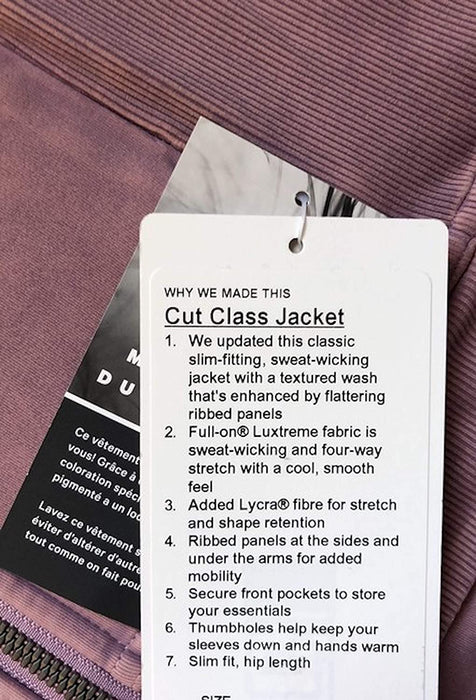 Lululemon Cut Class Jacket - WAAN (Washed Antoinette)