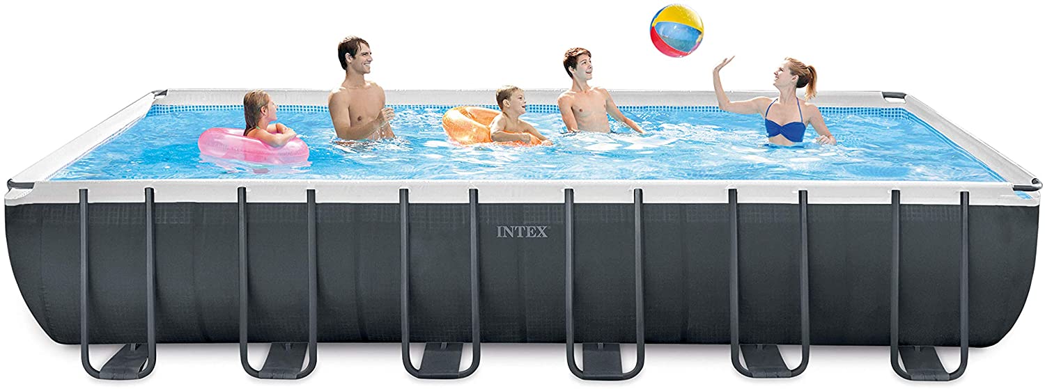 Intex 24ft X 12ft X 52in Ultra XTR Rectangular Pool Set with Sand Filter Pump, Ladder