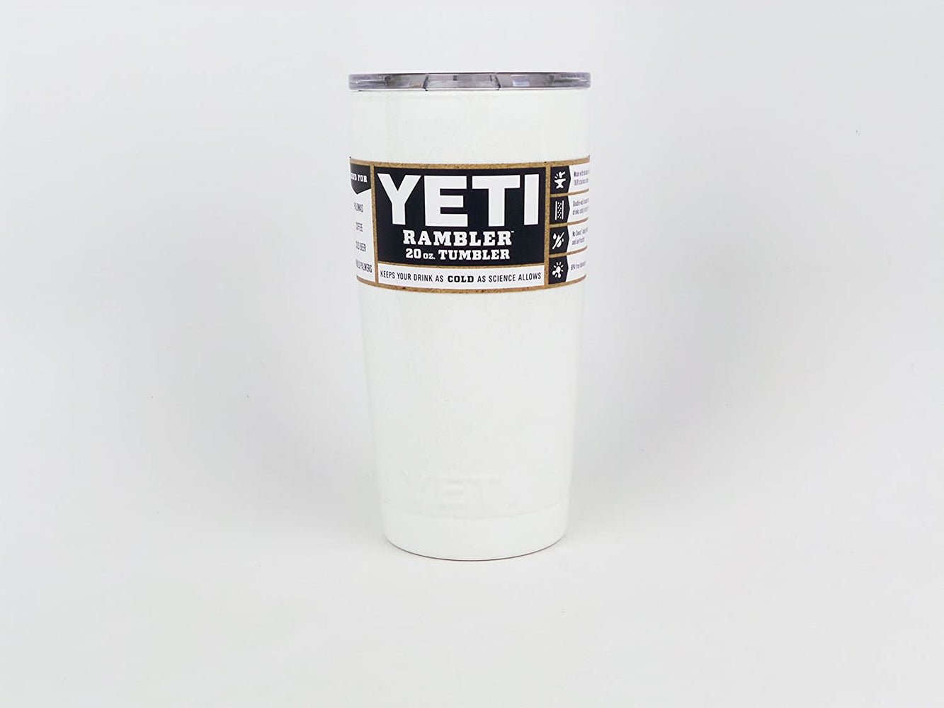 YETI Powder Coated 20oz Rambler (Gloss White)