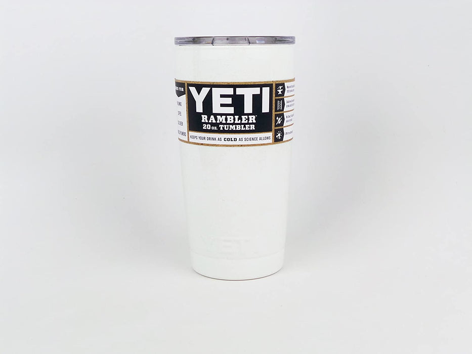 YETI Powder Coated 20oz Rambler (Gloss White)