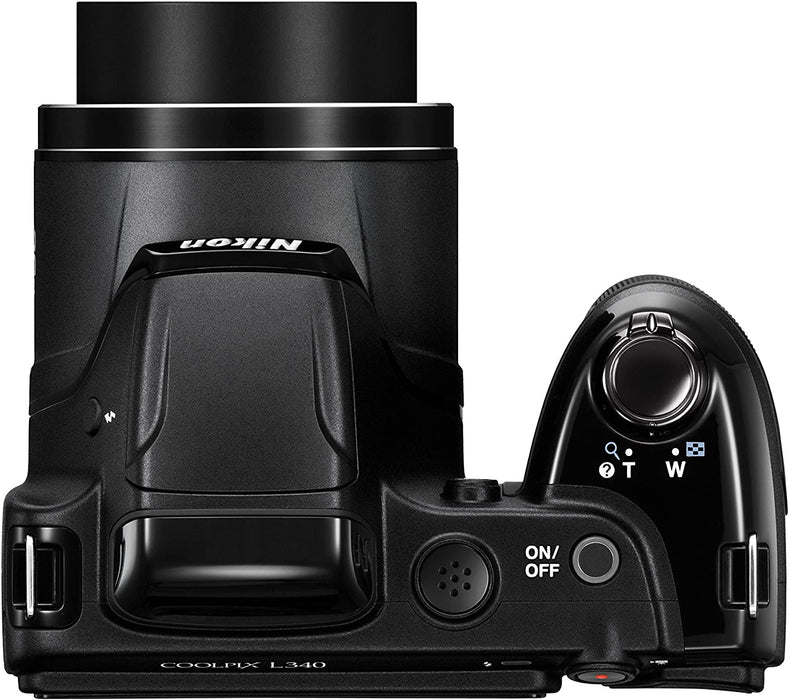 Nikon Coolpix L340 20.2 MP Digital Camera with 28x Optical Zoom and 3.0-Inch LCD (Black)
