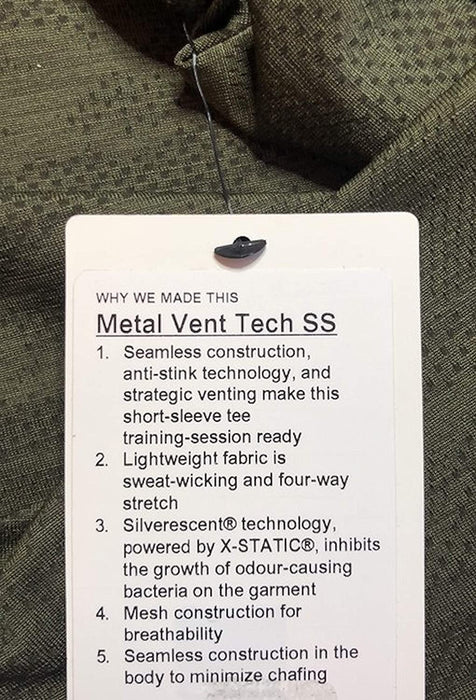 Lululemon Metal Vent TECH SS - DKOV/ARMO (Size Small)