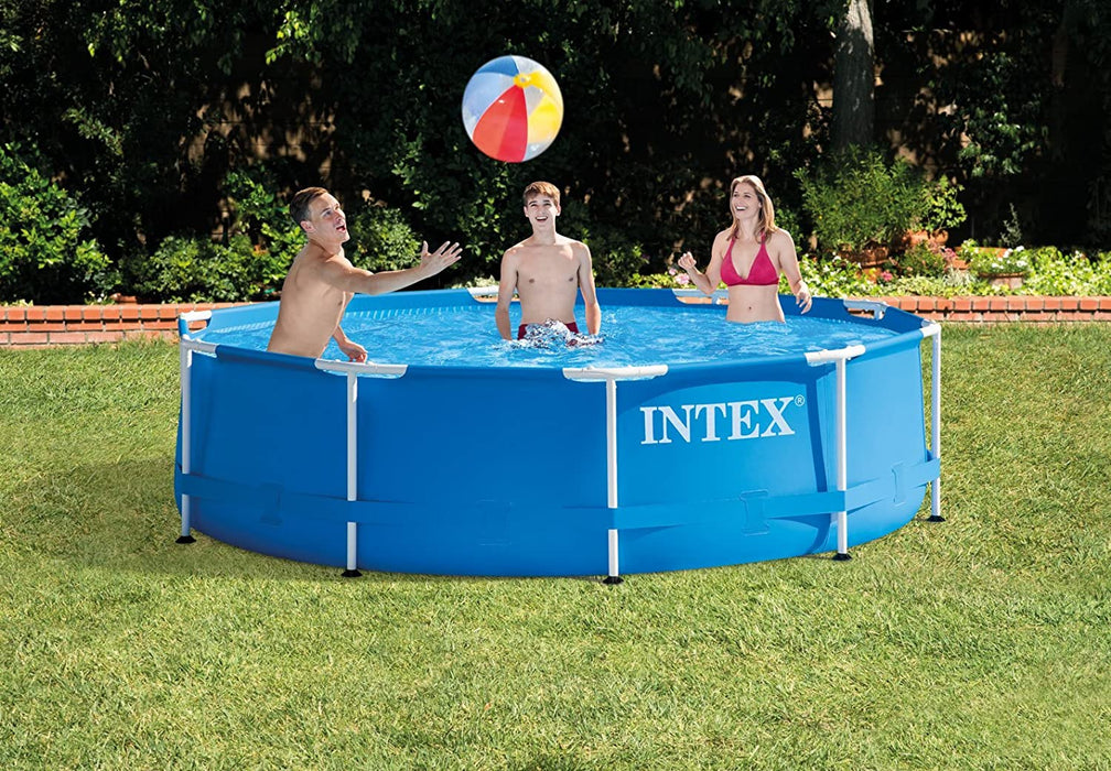 Intex 15ft x 48in Metal Frame Pool Set with Filter Pump, Ladder
