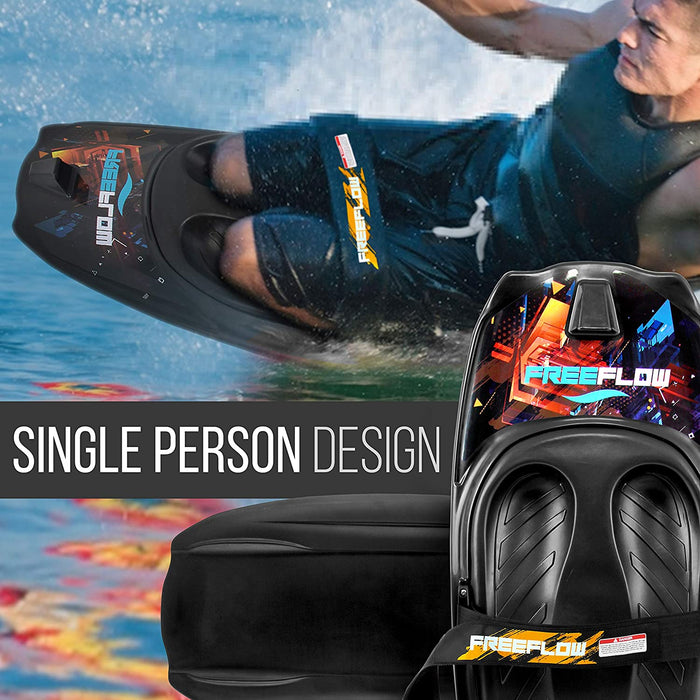 SereneLife Water Sport Kneeboard with Hook for Kids & Adults, Kneeboard with Strap for Boating, Waterboarding, Kneeling Boogie Boarding