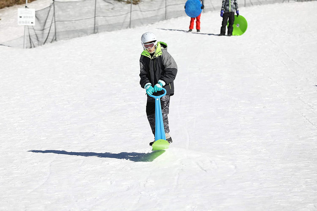 Airhead Scoot Youth Snow Scooter, Blue/Green, 38 x 8.5 x 32 in.