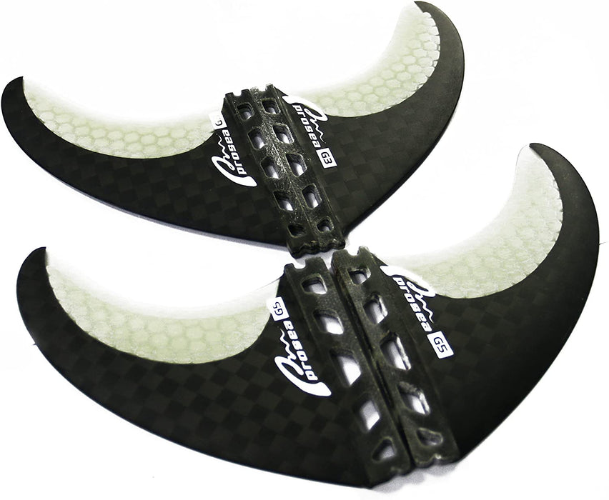 Prosea Quad Fins Traditional Colors & Designs Surfboard fins(4 Fins) FCS or Future Alternative Made of Carbon and Honeycomb
