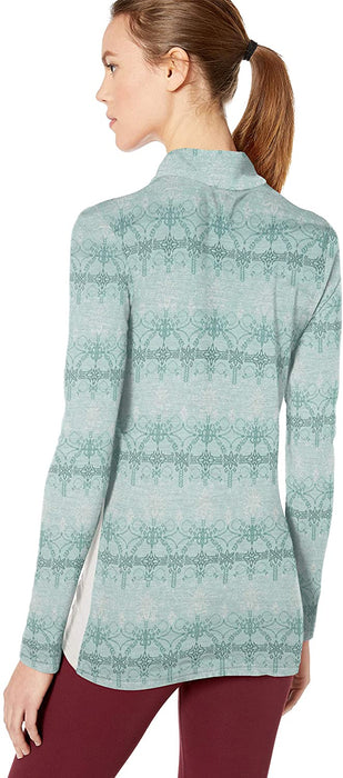 Helly-Hansen Womens Hh Merino Mid Graphic Print 1/2 Zip Lightweight Long-Sleeve Thermal Baselayer Top