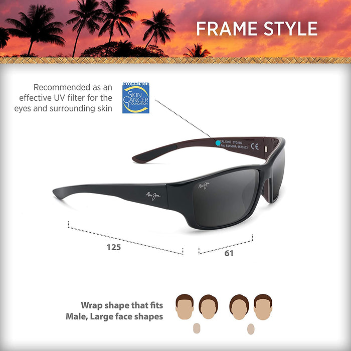 Maui Jim Men's Local Kine Wrap Sunglasses