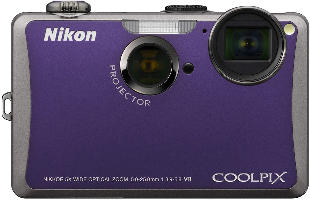 Nikon Coolpix S1100pj 14 MP Digital Camera with 5x Wide Angle Optical Vibration Reduction (VR) Zoom and 3-Inch LCD and Built-in Projector (Silver)