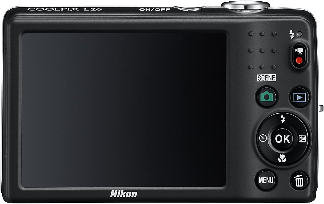 Nikon COOLPIX L26 16.1 MP Digital Camera with 5x Zoom NIKKOR Glass Lens and 3-inch LCD (Black)