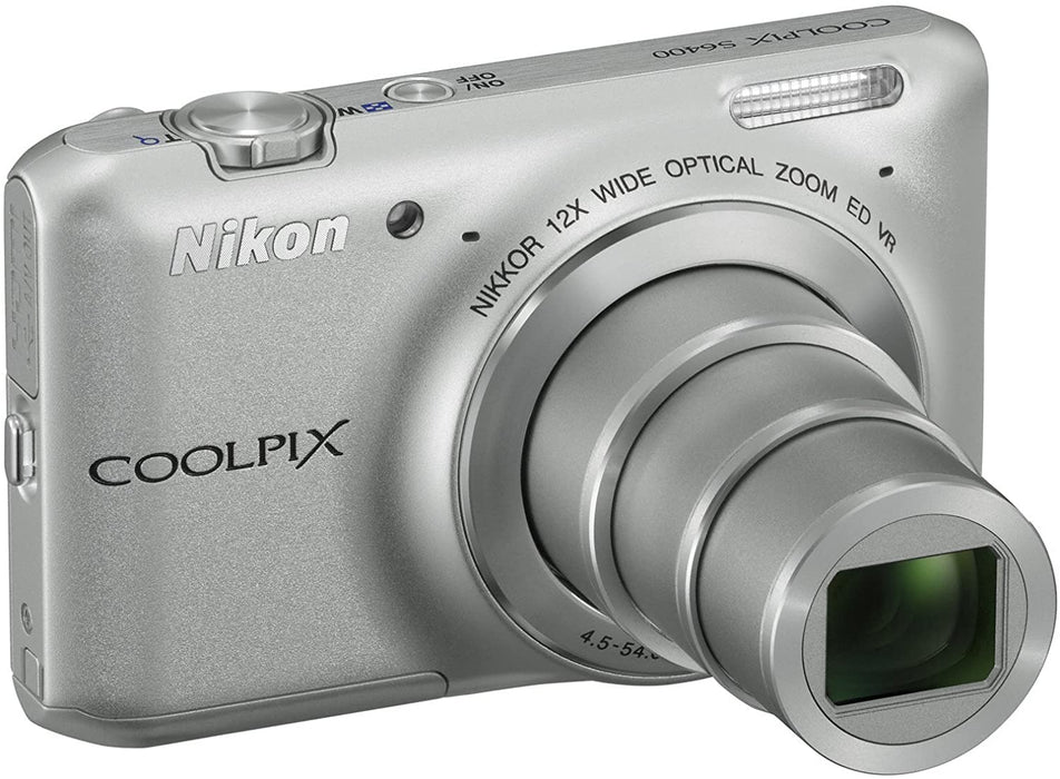 Nikon COOLPIX S6400 16 MP Digital Camera with 12x Optical Zoom and 3-inch LCD (Silver) (OLD MODEL)